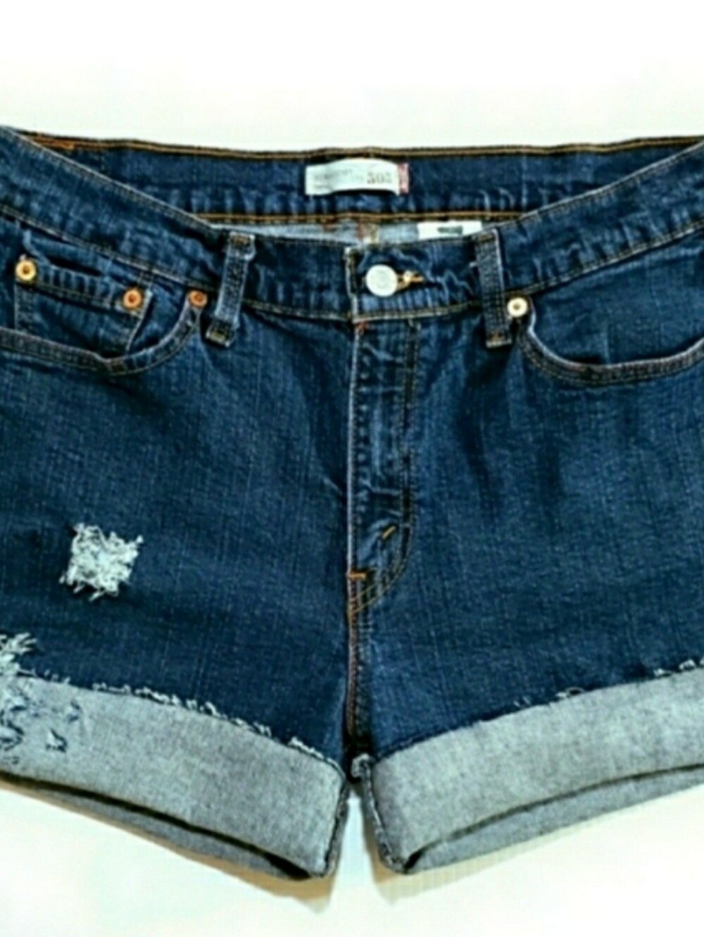 Levi's 505 Distressed HighRise Cutoff Jean Shorts